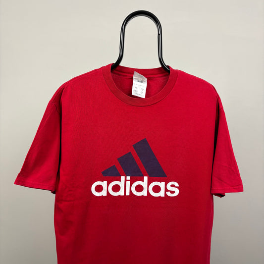 90s Adidas T-Shirt Red Medium