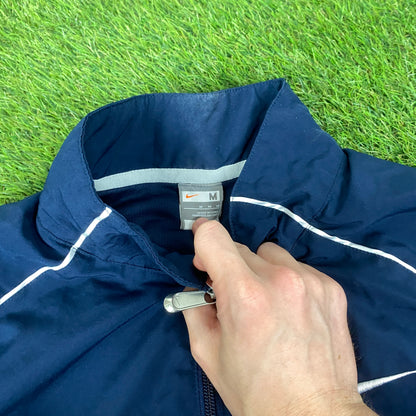 00s Nike Piping Windbreaker Jacket + Joggers Set Blue Medium
