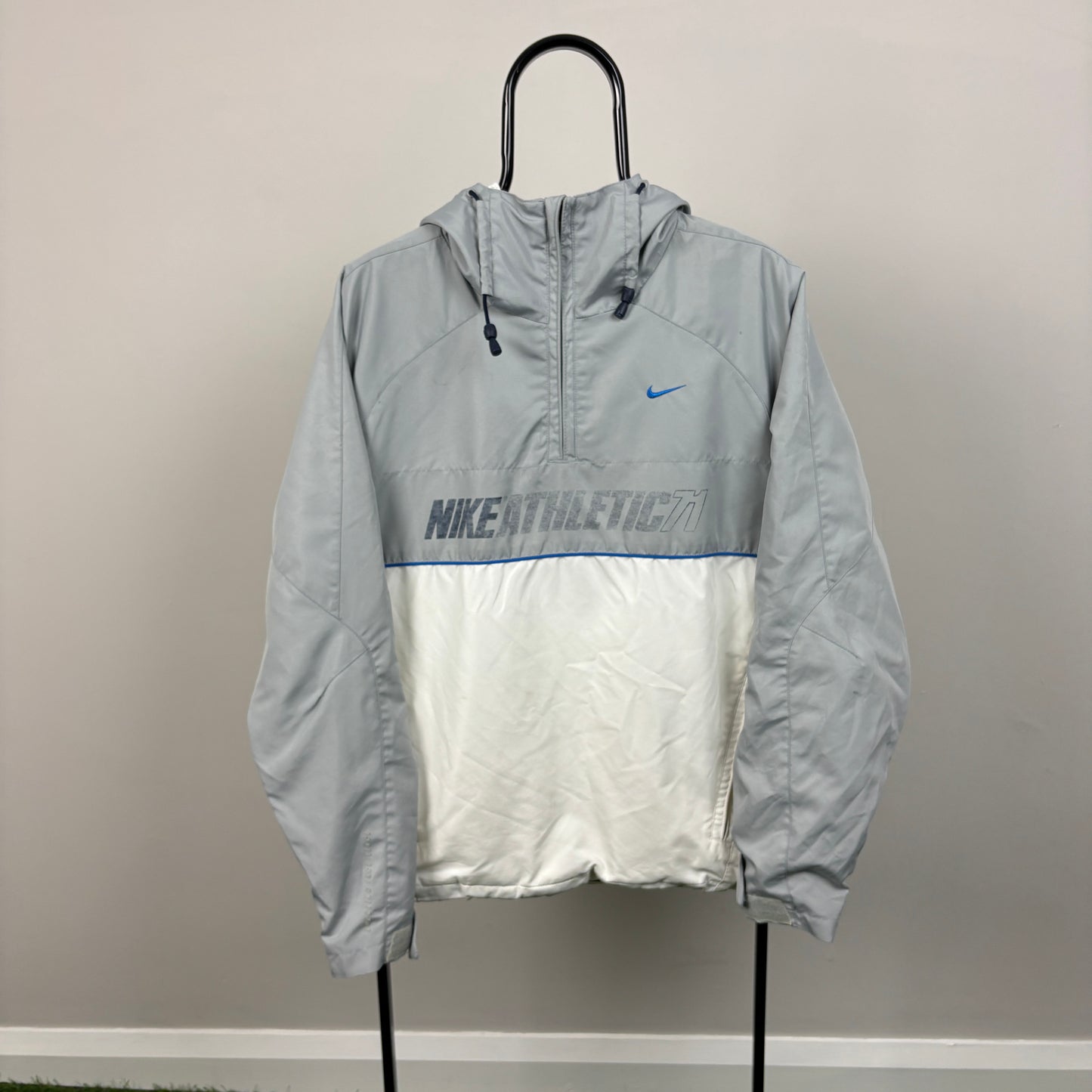 00s Nike Piping Windbreaker Jacket Grey Small