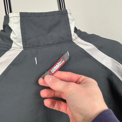 00s Nike Air Max Side Zip Windbreaker Jacket Grey Medium