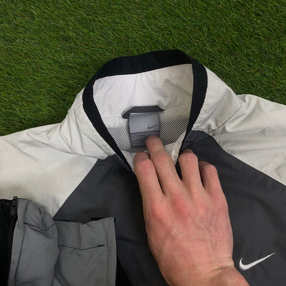 00s Nike Shox Tracksuit Jacket + Joggers Set Grey XS