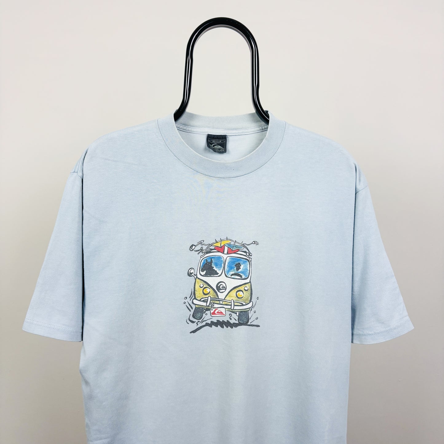 90s Quiksilver Surf T-Shirt Blue Medium