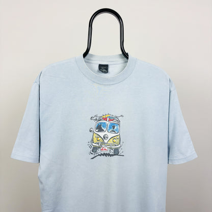 90s Quiksilver Surf T-Shirt Blue Medium