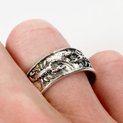 Retro Adjustable Scorpion Ring Silver