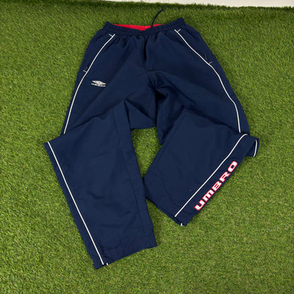 00s Umbro Track Jacket + Joggers Set Blue Medium