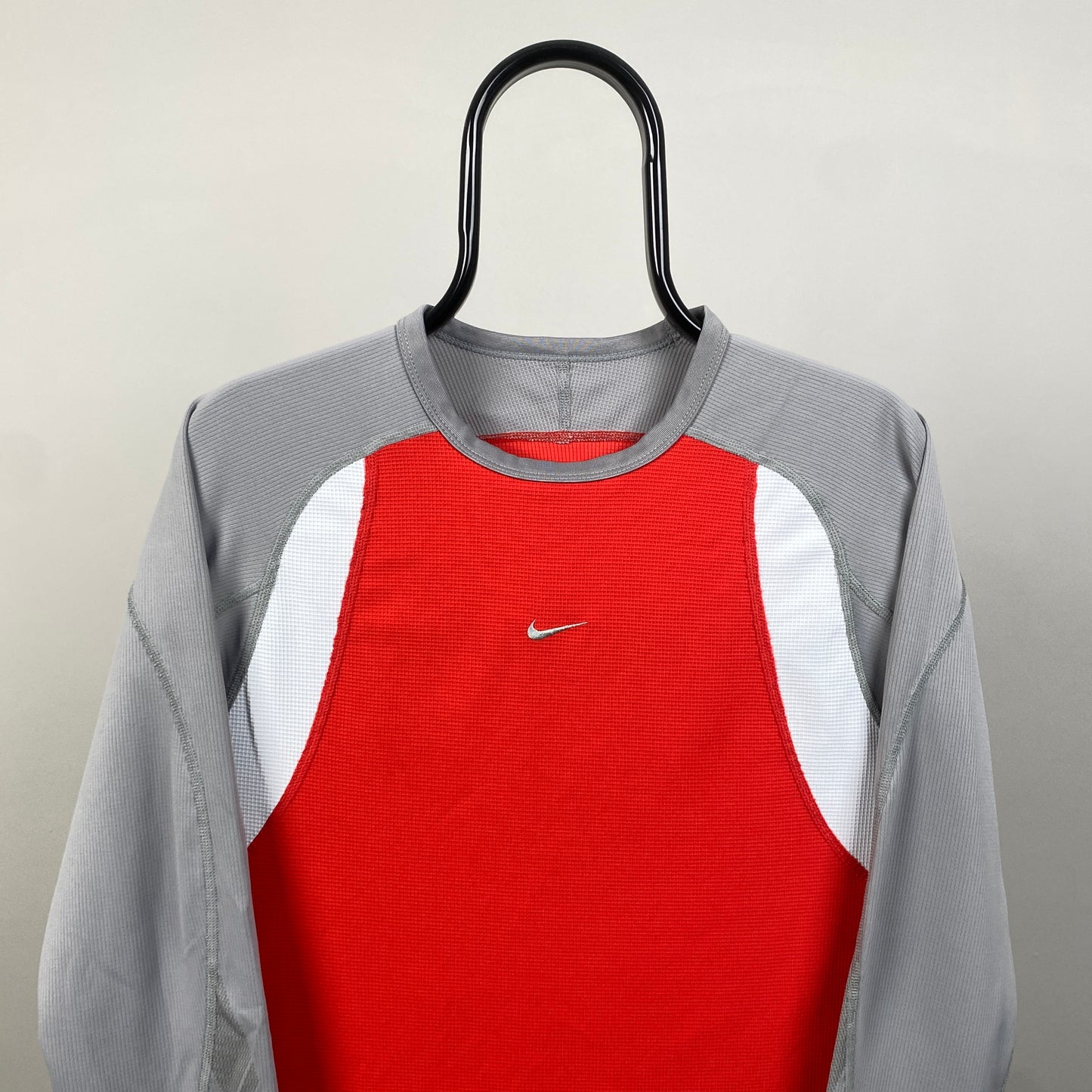 00s Nike Dri-Fit Long Sleeve T-Shirt Red Small