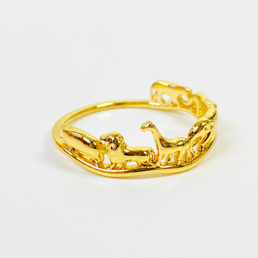 Retro Vintage Safari Ring Gold