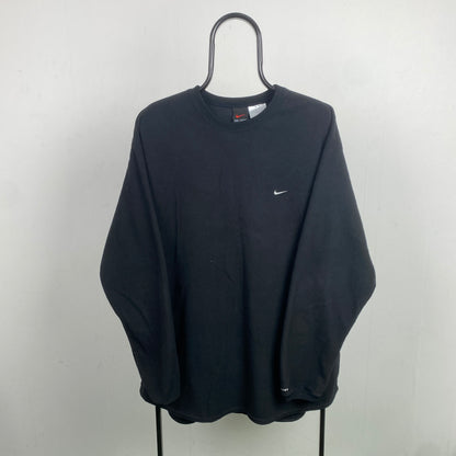 90s Nike Fleece Sweatshirt Black Large