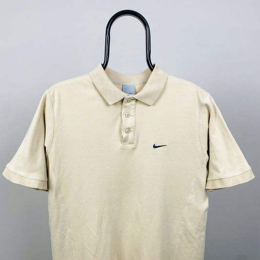 00s Nike Polo Shirt T-Shirt Brown Small