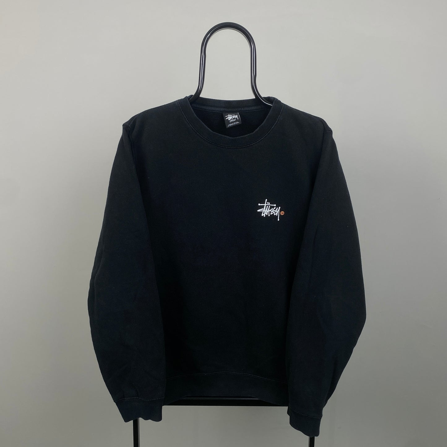 00s Stussy Sweatshirt Black Large