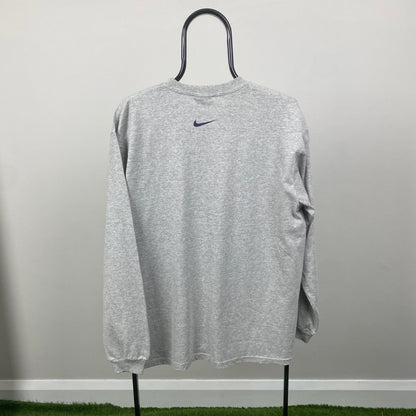 00s Nike New York Long Sleeve T-Shirt Grey Medium
