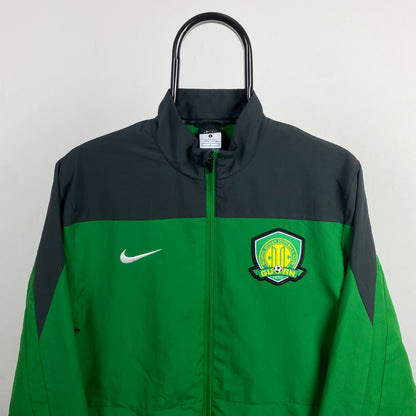 00s Nike Beijing Football Windbreaker Jacket Green Large