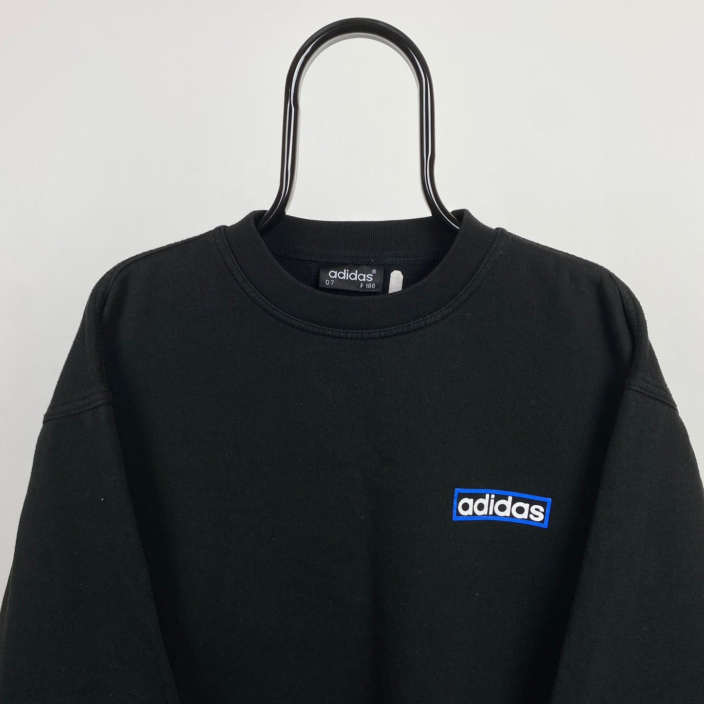 90s Adidas Sweatshirt Black Large