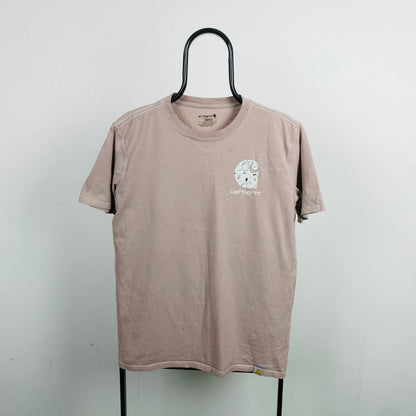 Retro Carhartt T-Shirt Pink Large