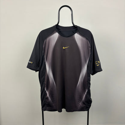 00s Nike T90 Football Shirt T-Shirt Black Large