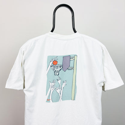 90s Nike Basketball T-Shirt White Large