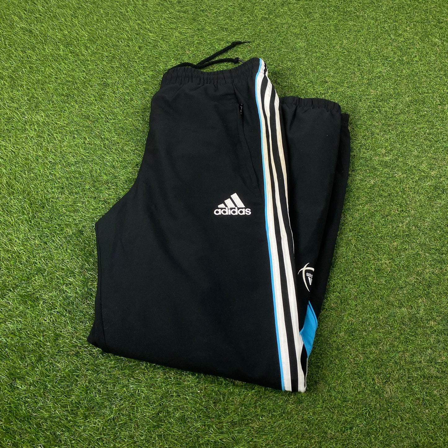00s Adidas Marseille Football Joggers Black Large