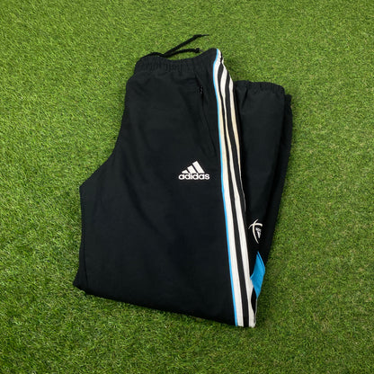 00s Adidas Marseille Football Joggers Black Large