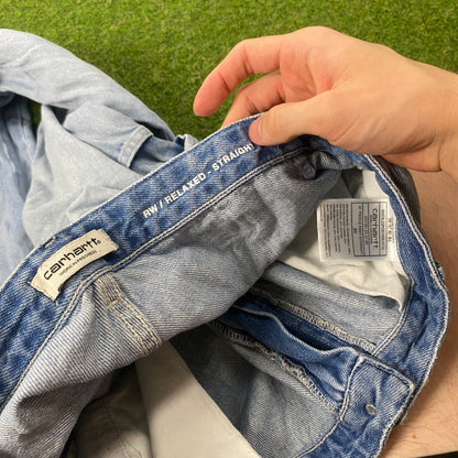 00s Carhartt Pierce Denim Jeans Joggers Blue Small 30 Waist