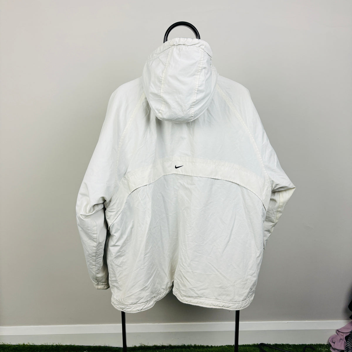 00s Nike Reversible Sidewinder Fleece Coat Jacket White Blue Large