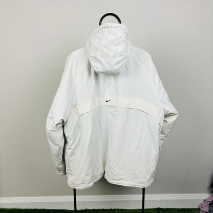 00s Nike Reversible Sidewinder Fleece Coat Jacket White Blue Large