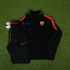 00s Nike Barcelona Tracksuit Jacket + Joggers Set Black XS