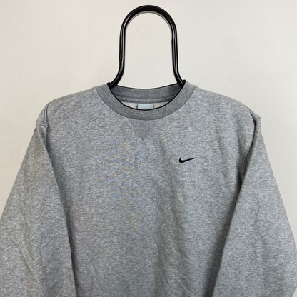 00s Nike Swoosh Sweatshirt Grey Small