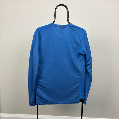 00s Nike Running Long Sleeve T-Shirt Blue Large