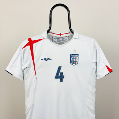 00s Umbro England Gerrard Football Shirt T-Shirt White Small/XS