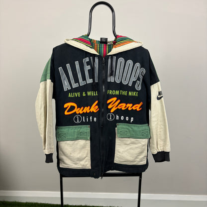 90s Nike Hoop Heroes Dunk Yard Jacket Black Small/Medium
