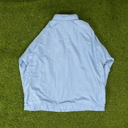 00s Nike Piping Tracksuit Jacket + Joggers Set Baby Blue Large