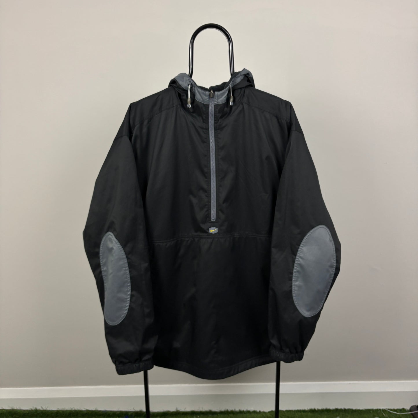 00s Nike Tn Hex Reversible Fleece Coat Jacket Black XL