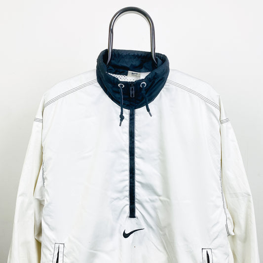 90s Nike Windbreaker Jacket White Small
