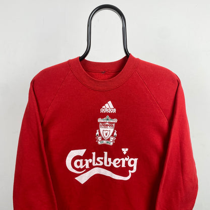 90s Adidas Equipment Liverpool Football Sweatshirt Red Small