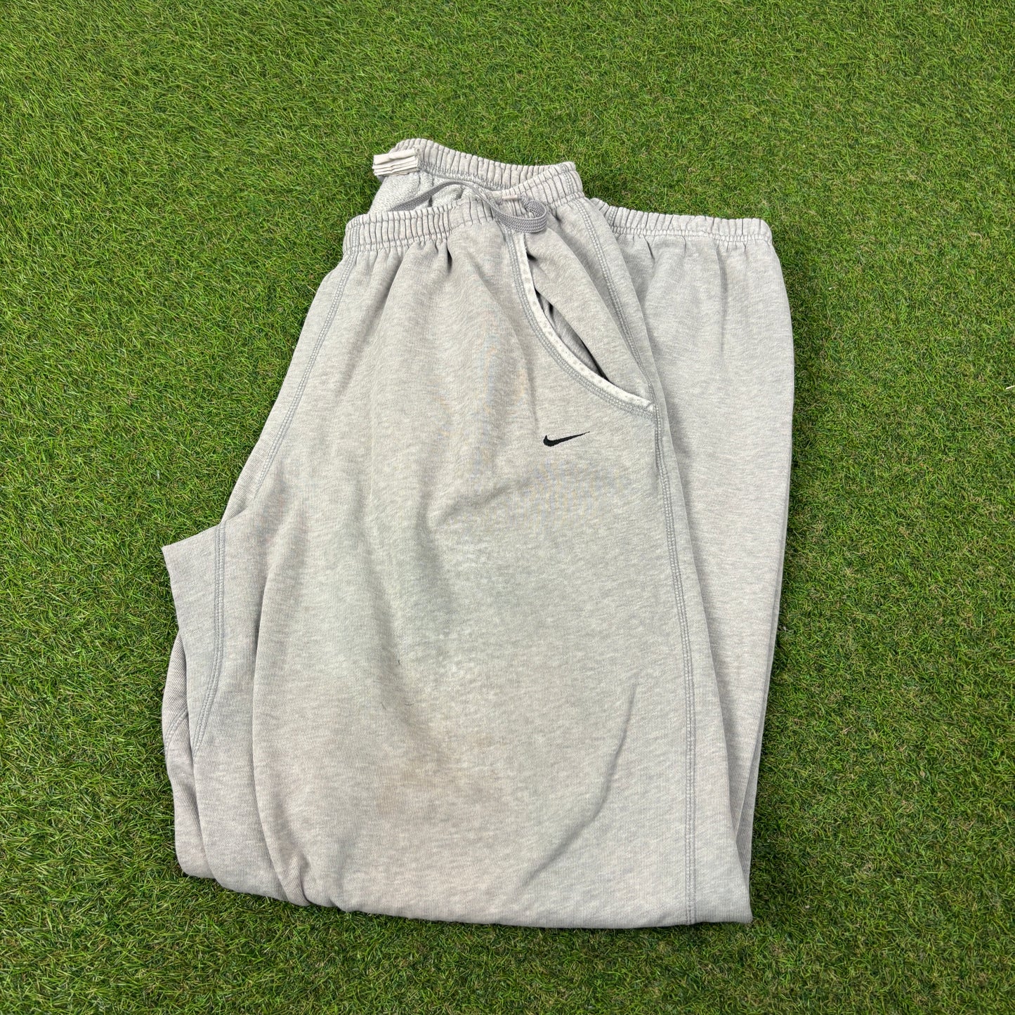 00s Nike Wide Cotton Joggers Grey Large