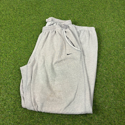 00s Nike Wide Cotton Joggers Grey Large