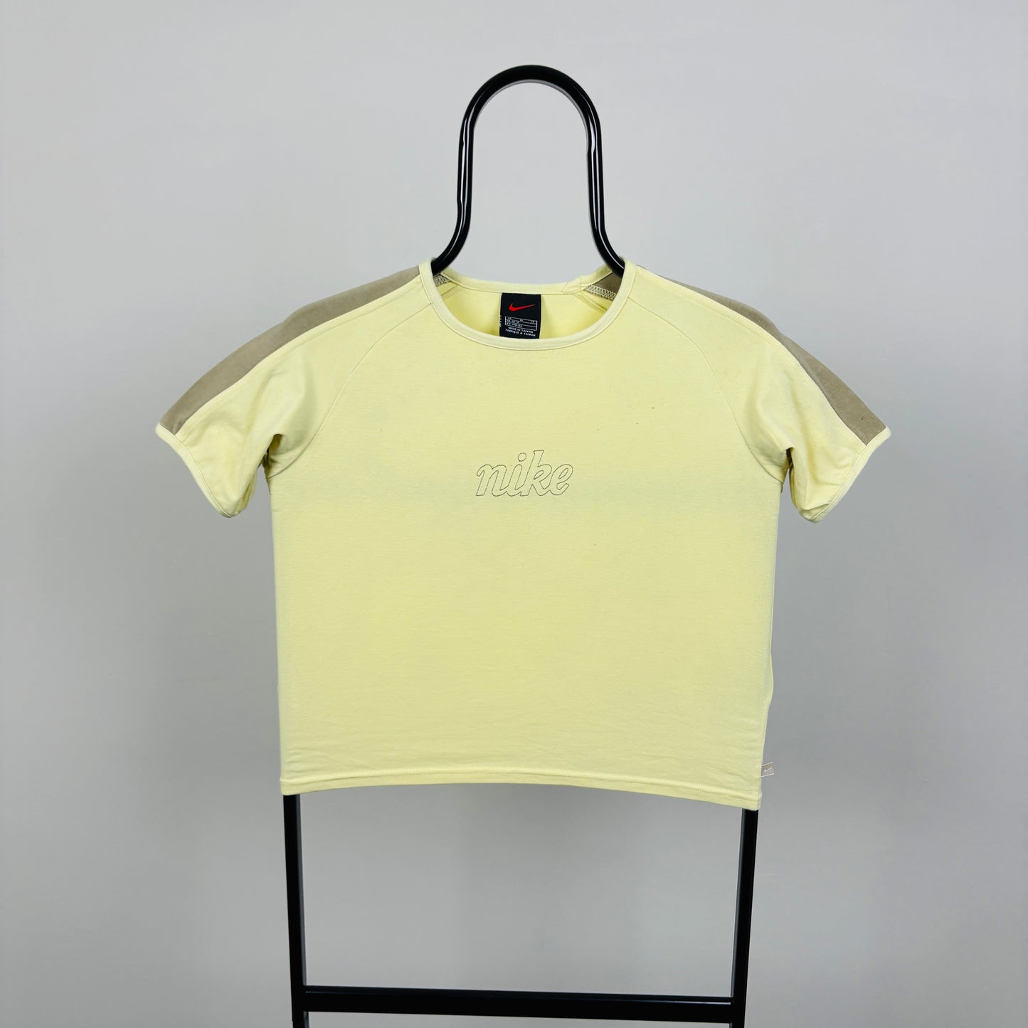 90s Nike Cropped T-Shirt Yellow Women’s Medium
