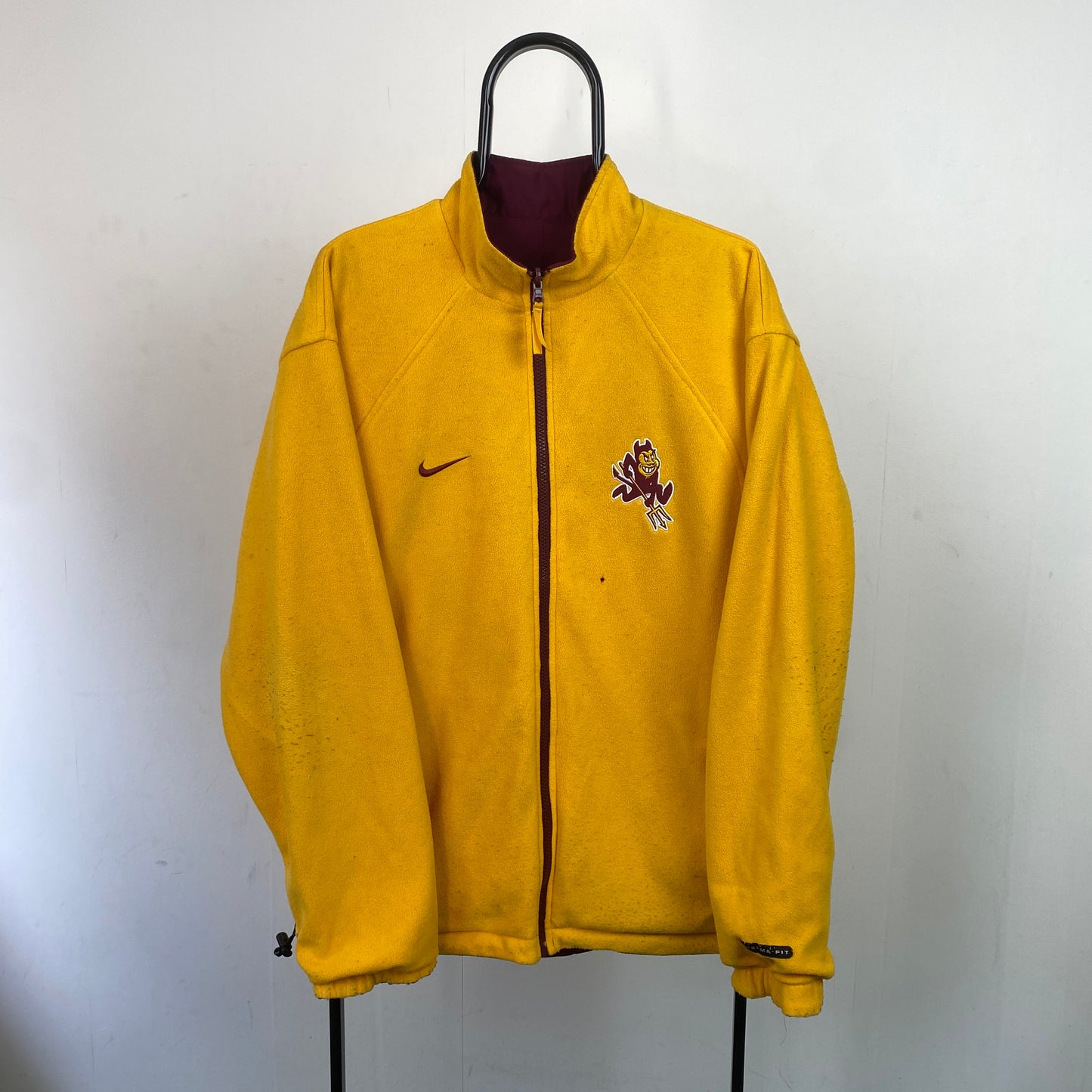 00s Nike Arizona State Reversible Fleece Jacket Red Large