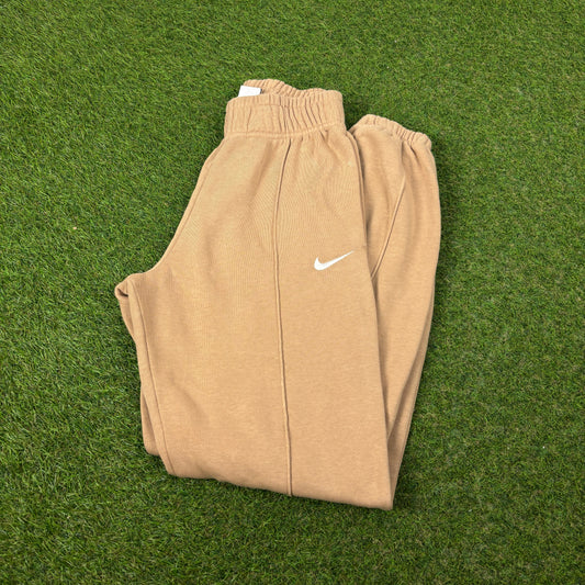 00s Nike Wide Leg Cotton Joggers Brown XS