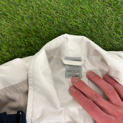00s Nike Piping Windbreaker Jacket + Joggers Set White Medium