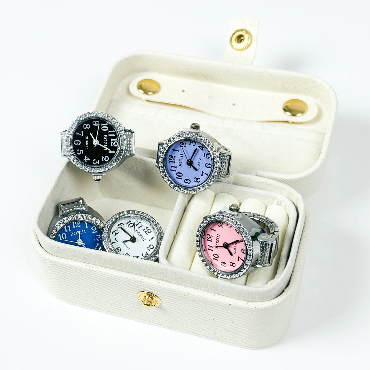 Bezel Watch Ring White