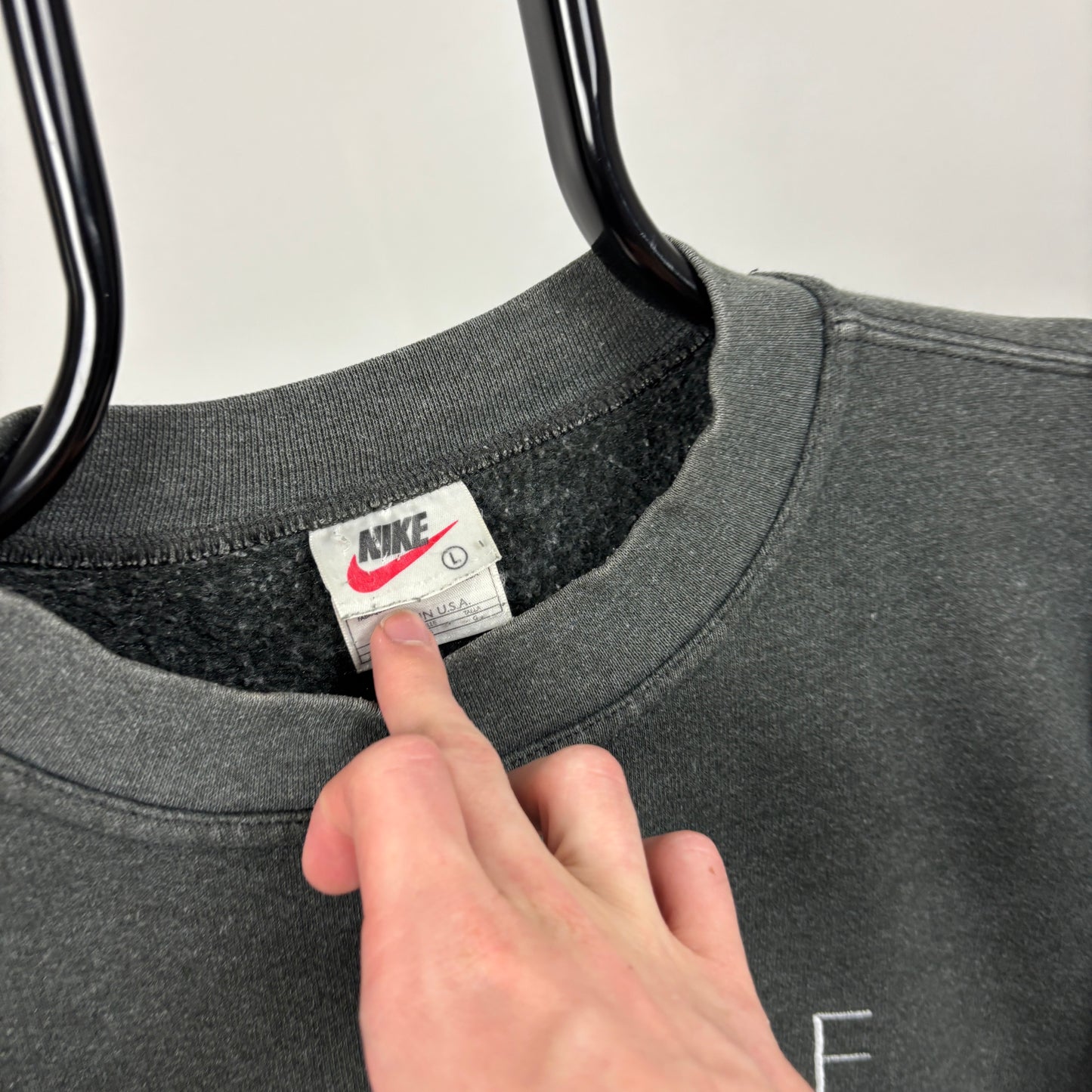 90s Nike Sweatshirt Grey Large