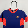 00s Nike Barcelona Football Shirt T-Shirt Blue XS