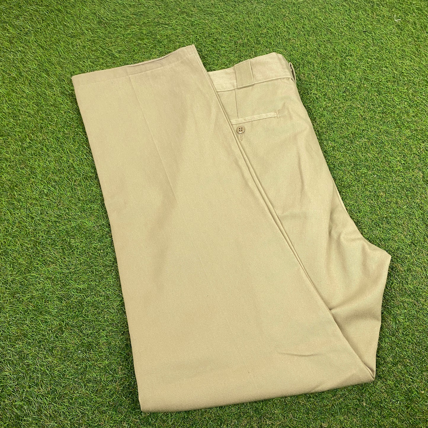 Retro Dickies Cargo Trousers Joggers Brown Large