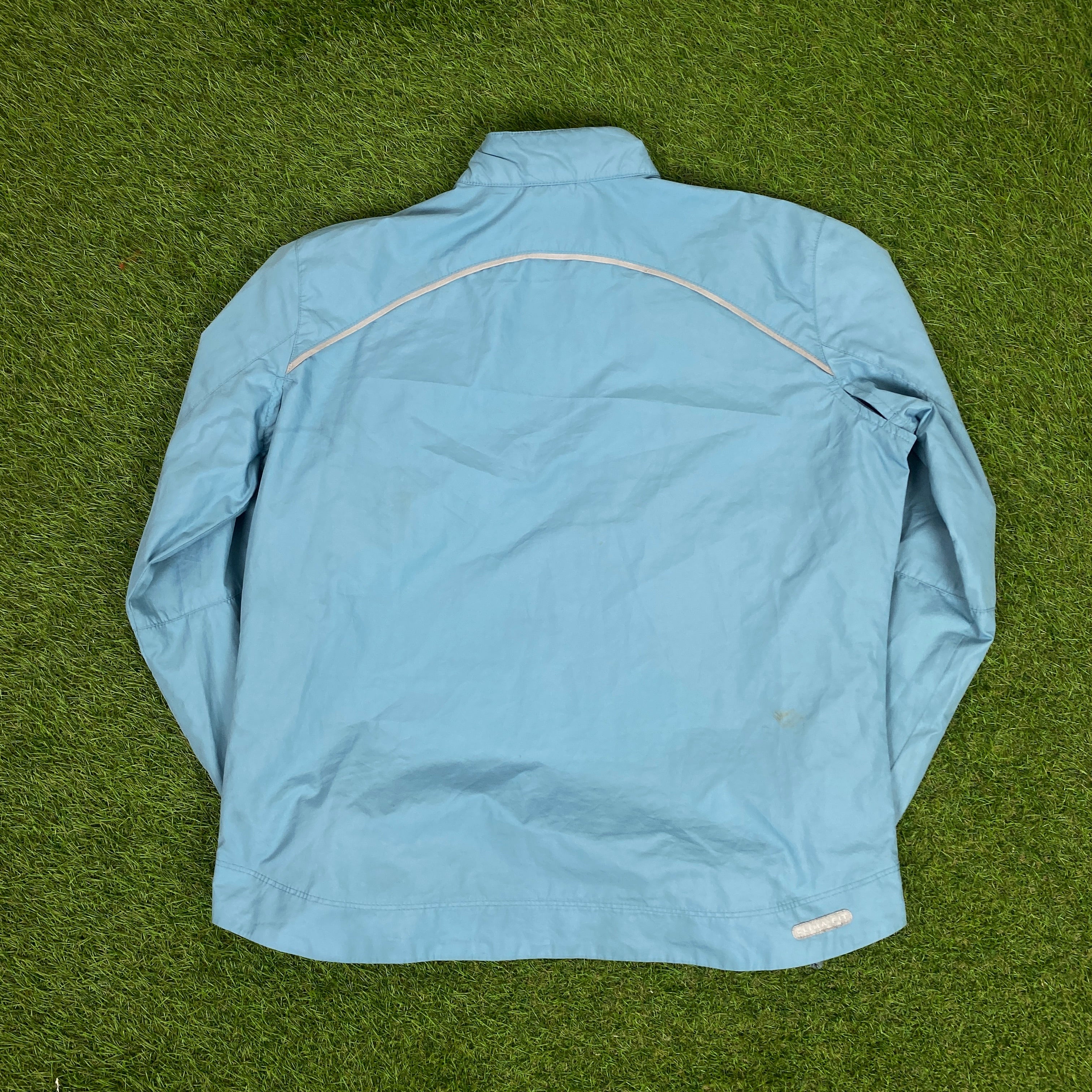 00s Nike Clima-Fit Tracksuit Jacket + Joggers Set Baby Blue Small