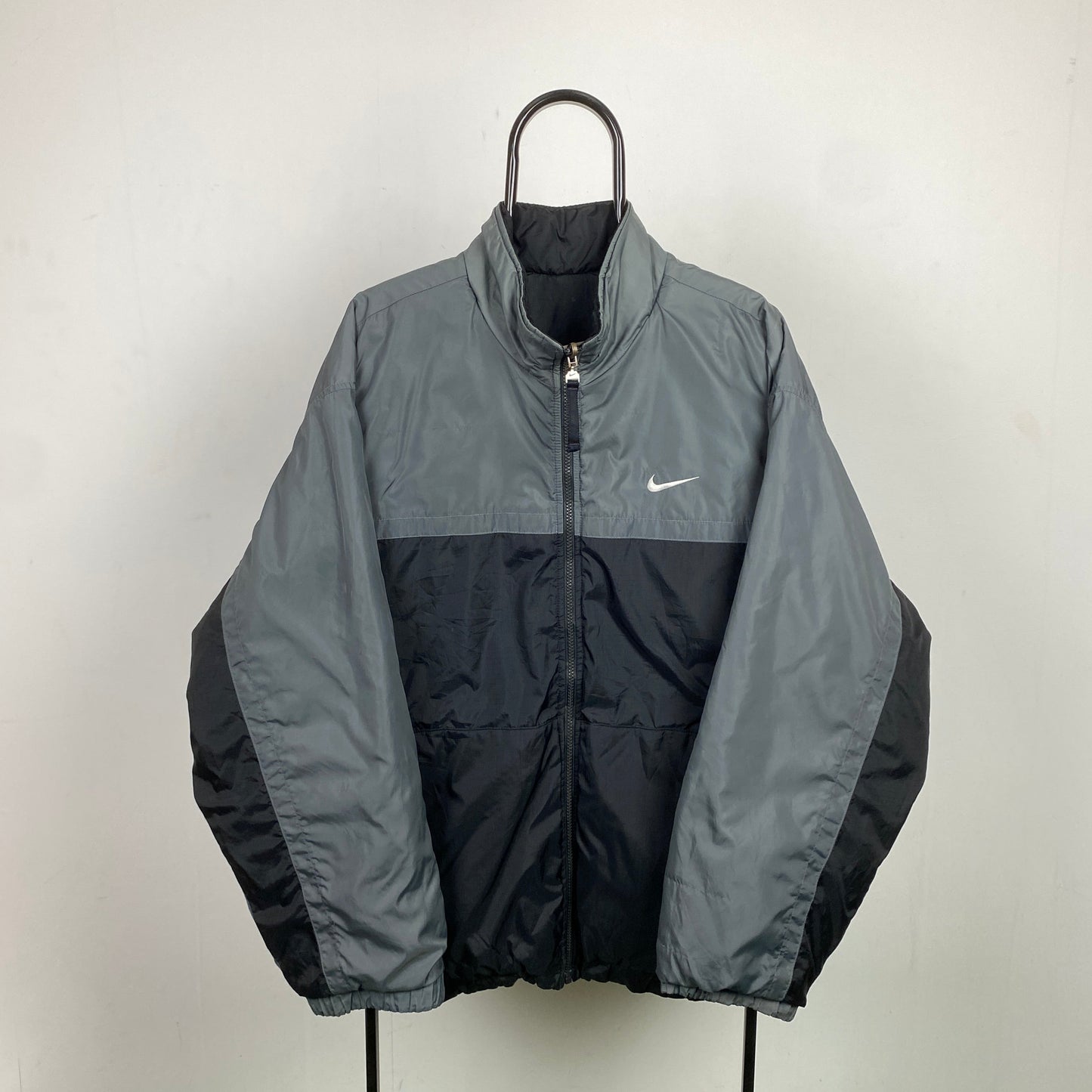 90s Nike Reversible Puffer Jacket Black Small