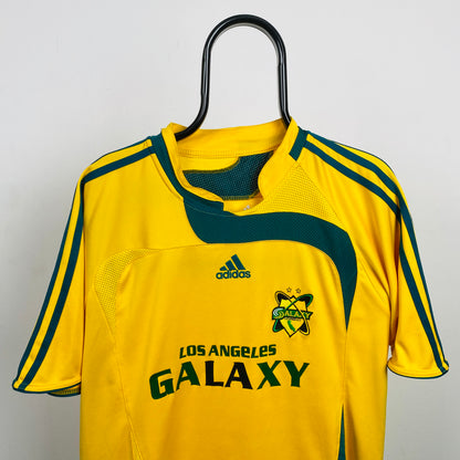 00s Adidas LA Galaxy Football Shirt T-Shirt Yellow XL