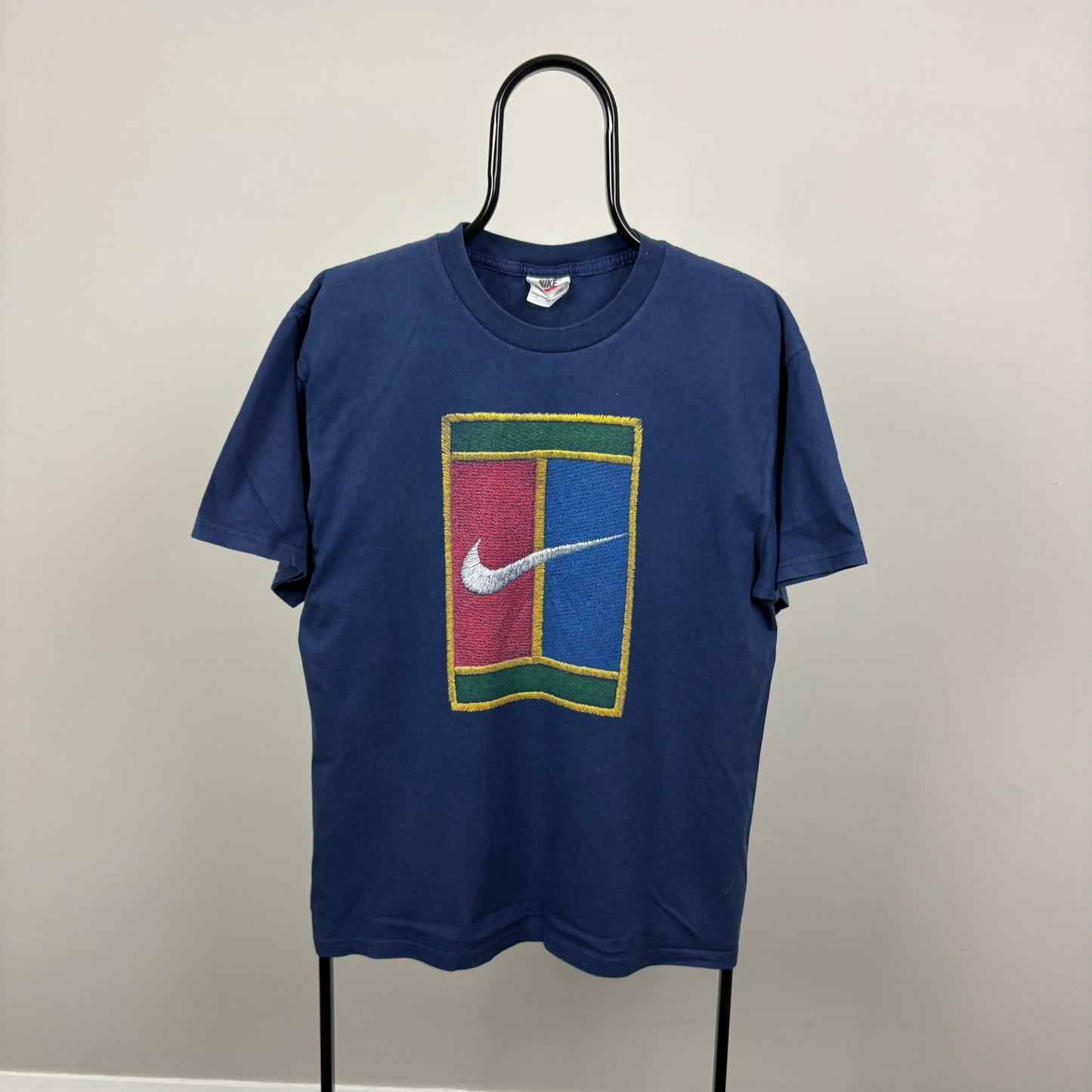 90s Nike Challenge Court T-Shirt Blue Medium