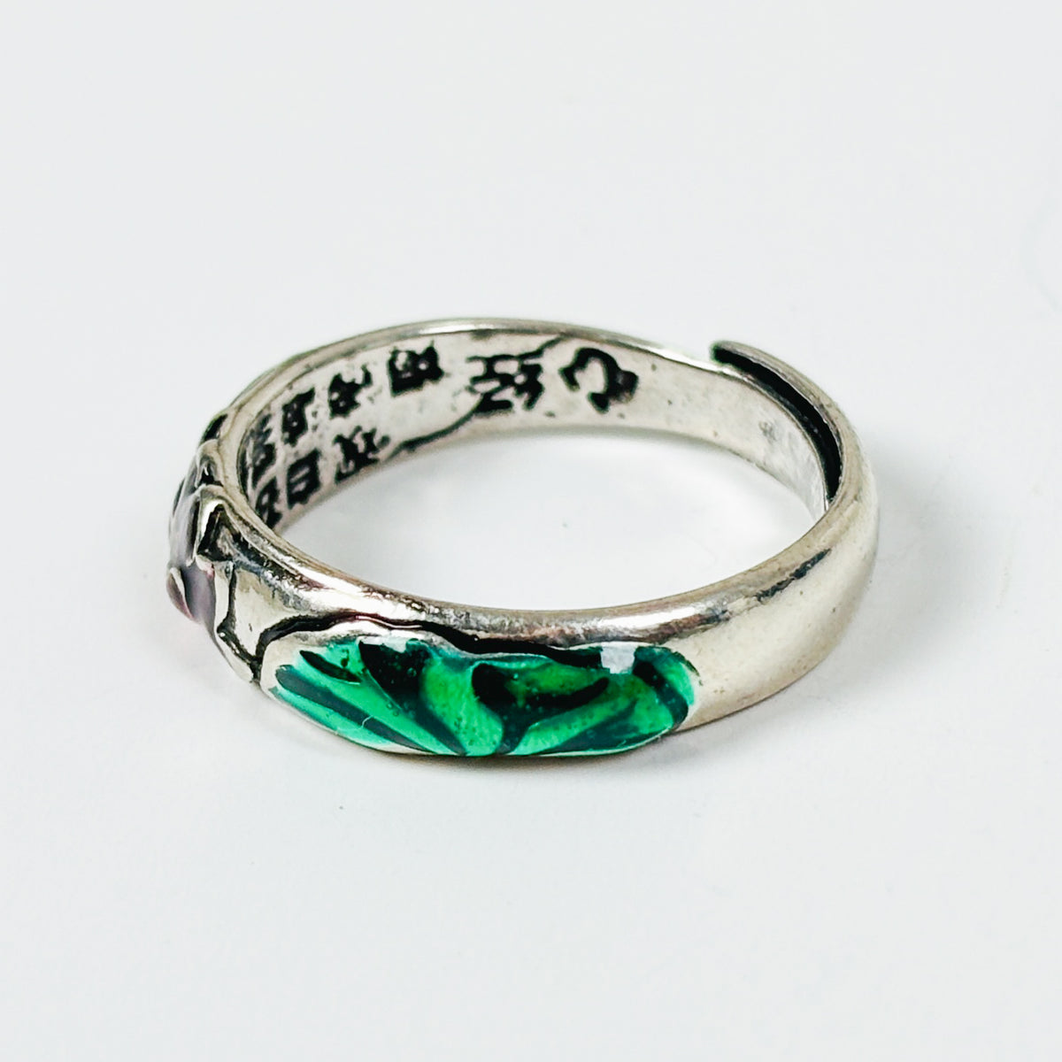 Vintage Hibiscus Ring Adjustable