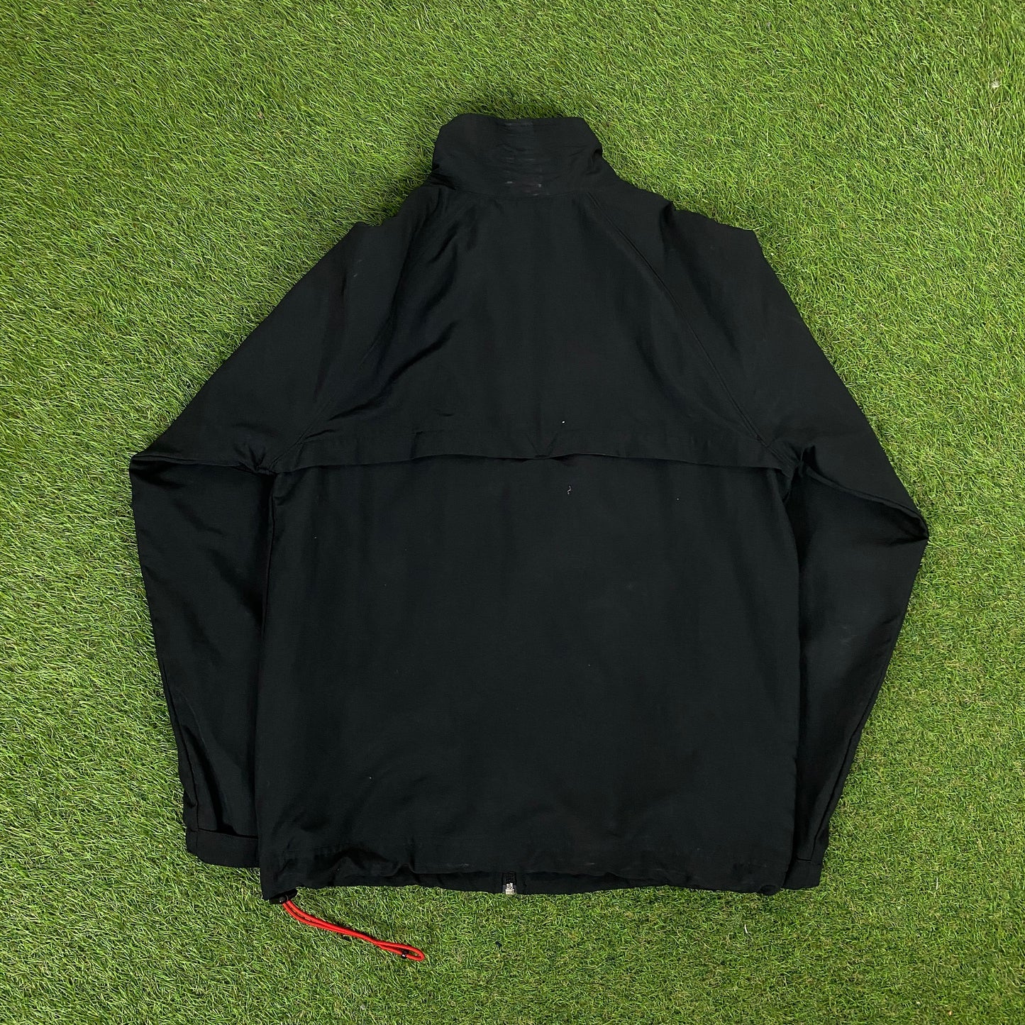 00s Nike Piping Windbreaker Jacket + Joggers Set Black Small